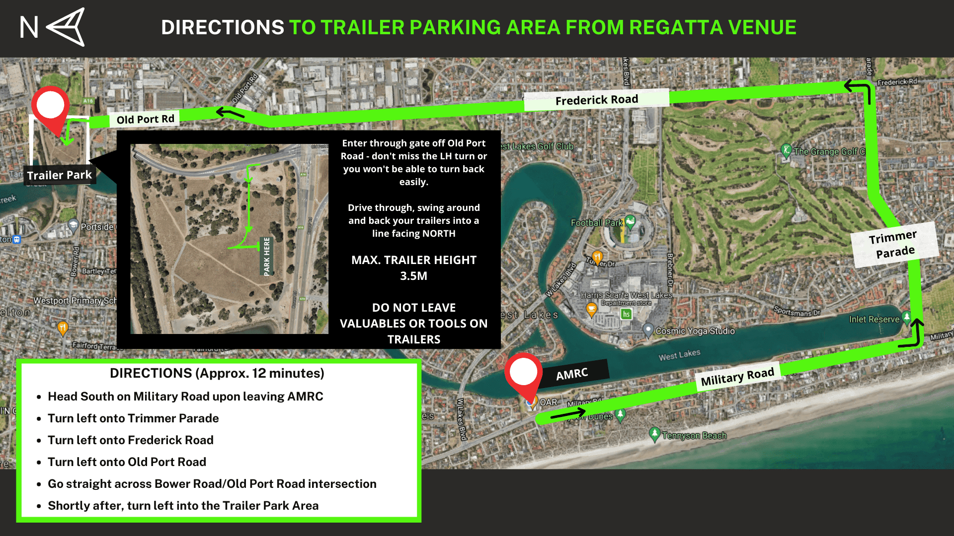 trailer parking map to trailer park